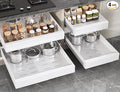 Seinloes 4 Pack Pull Out Cabinet Organizer 22" Deep, Full Extension 3 Slide by Seinloes