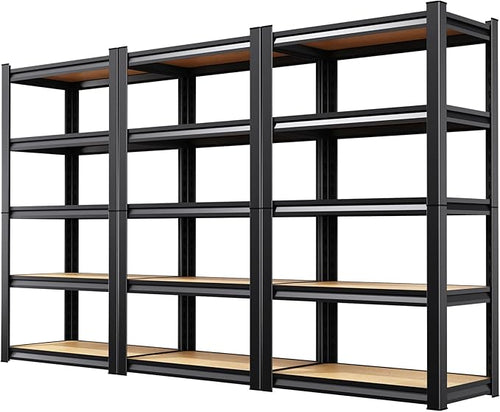 3-Pack 5-Tier Heavy Duty Garage Shelving Units by Unknown