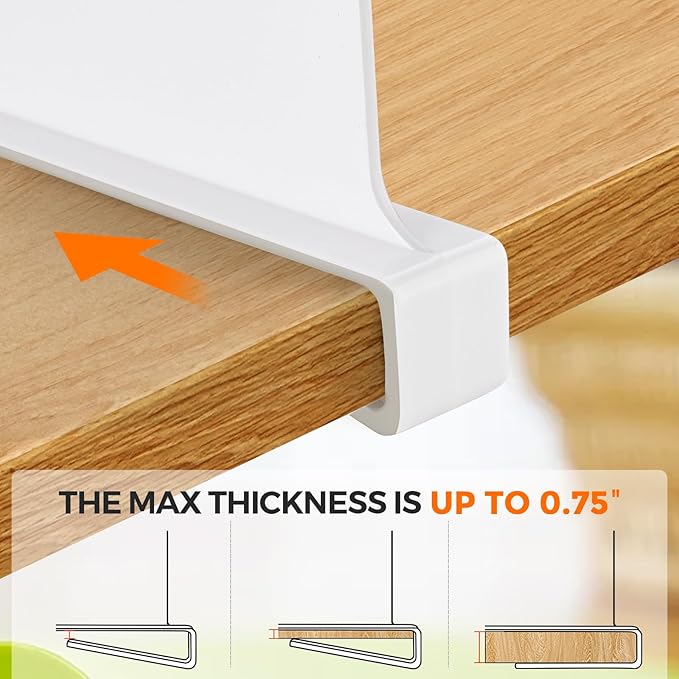 JOY DECOR 8 Pack Acrylic White Shelf Dividers - Image 3