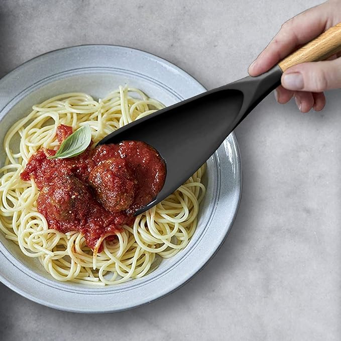 VOVOLY Cooking Spoon for Nonstick Cookingwares, Silicone Spoon Spoon for Mixing - Image 6