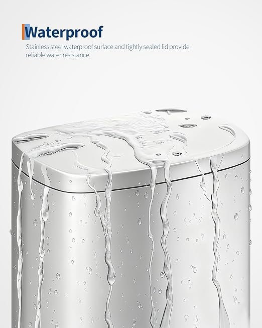 Garvee Step-on Stainless Steel Kitchen Trash Can - 13 Gal / 50 L Large Capacity - Image 6