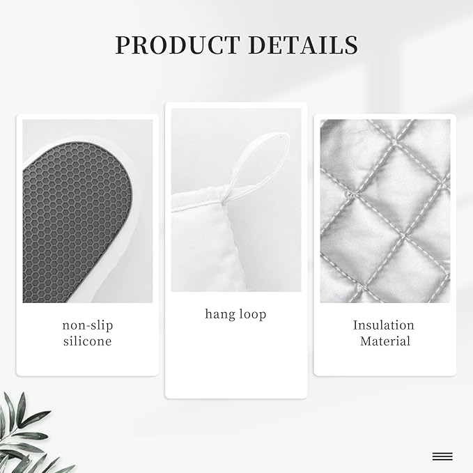 Black Cat Oven Mitts and Pot Holders Sets of 4, Resistant Hot Pads - Image 5