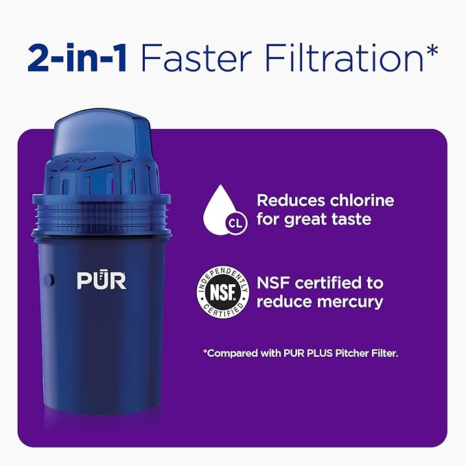PUR 7-Cup Water Filter Pitcher, Great-Tasting Water, Dishwasher Safe, Faster - Image 4