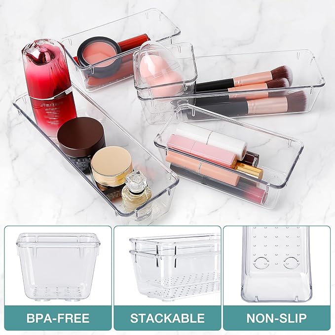 StorMiracle 25 PCS Drawer Organizer Set, 4 Varied Size Bathroom and kitchen - Image 3