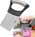 Stainless Steel Onion Holder for Slicing, Onion Slicer Holder, Onion Cutter for by QPEY
