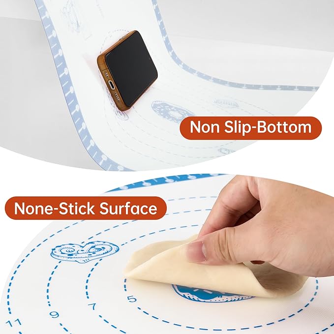 Baking Mats Silicone for Baking Sheet, non Stikc Pastry Mat for Dough Rolling - Image 8