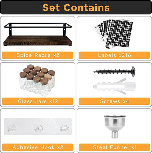 2-Tier Wall Mount Spice Rack Organizer - Image 2