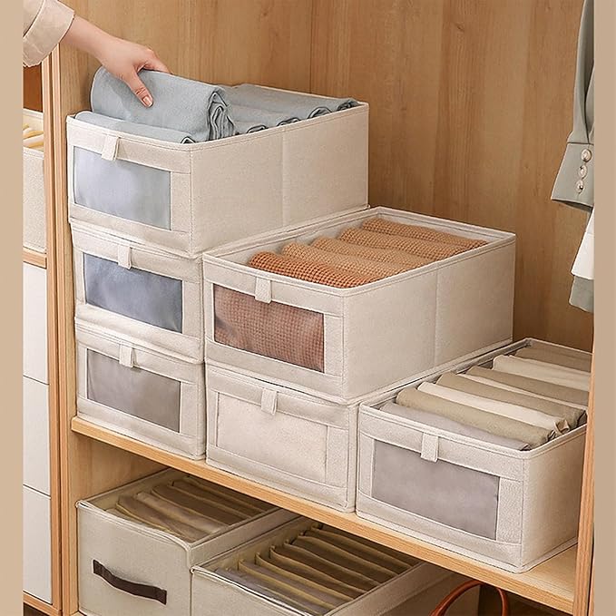 Linen Closet Organizers And Storage, 6 Pack Closet Storage Bins Linen Closet - Image 7