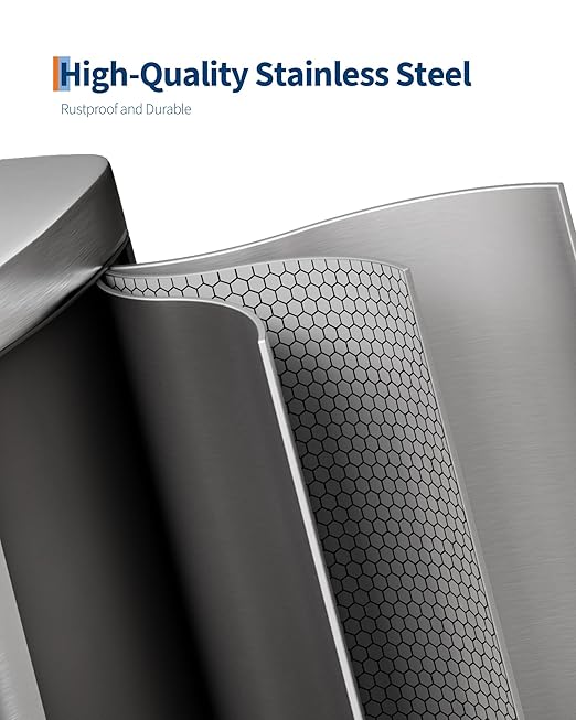 Garvee Step-on Stainless Steel Kitchen Trash Can - 13 Gal / 50 L Large Capacity - Image 5