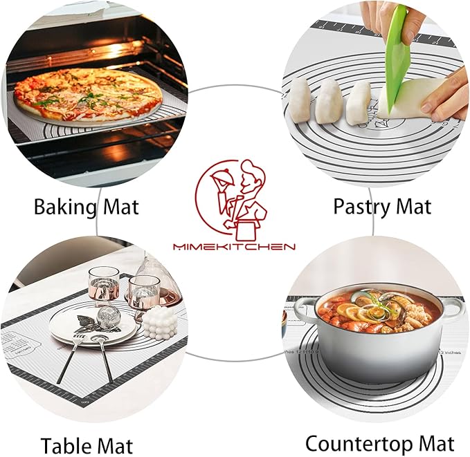 Silicone Baking Mat with Measurement, Non Stick Siliocne Pastrty Mat - Image 4