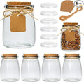 Brajttt Mini Yogurt Jars 6 Pack, 7 oz Glass Favor Jars by Brajttt