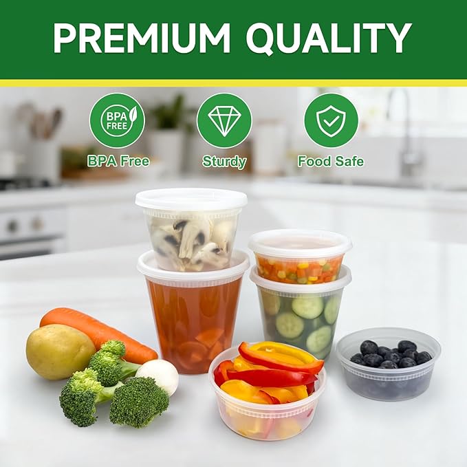 Dealusy 50 Set 32 oz Deli Containers - Image 3
