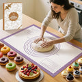 Silicone Mat for Baking, Non Stick Silicone Pastry Mat for Dough Pie Crust by MimekitchenKitchenHelper