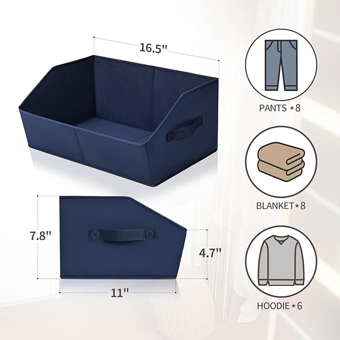 Homsorout Closet Baskets for Shelves Trapezoid - Image 7