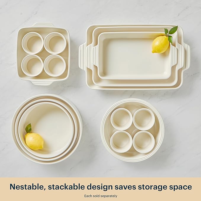 Pyrex 3-Piece Ceramic Bakeware Set, Nonstick Casserole Dish - Image 5