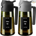 SWEET VIEW 2PCS Olive Oil Dispenser and Oil Sprayer – 16oz/470ml Glass by SWEETVIEW