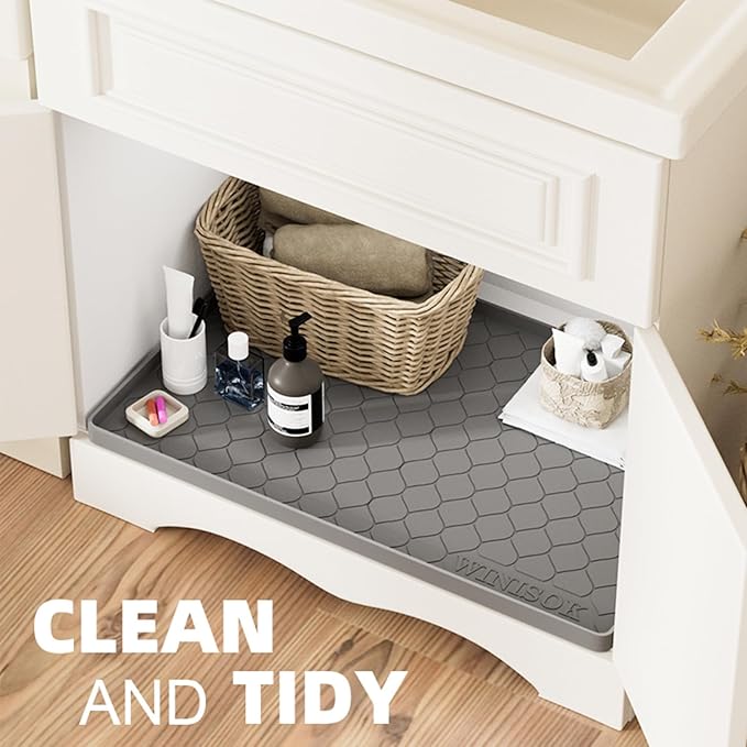 Winisok Silicone Under Sink Mat 40" x 22", Kitchen Essentials and Gadgets - Image 4