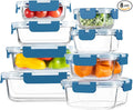 HOMBERKING 8 Pack Glass Food Storage Containers by HOMBERKING