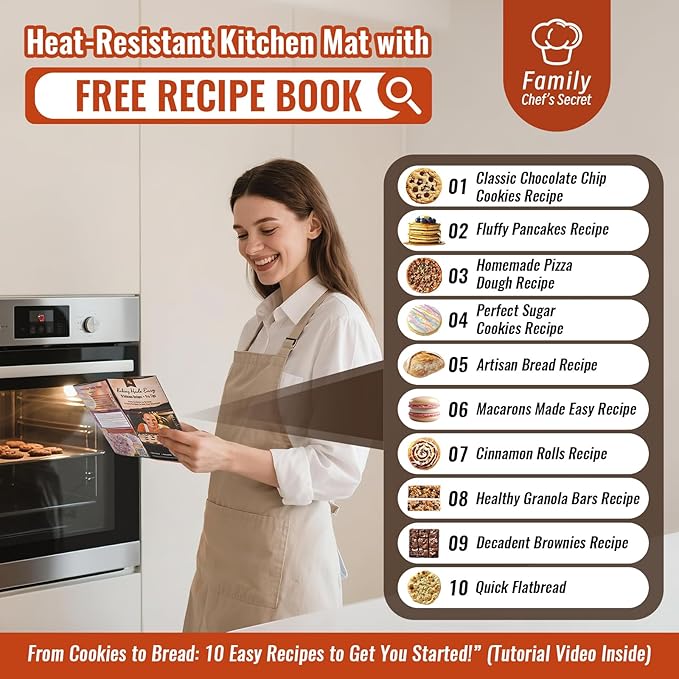 Silicone Baking Mat with 10 Recipes, Pastry Mat - Image 3