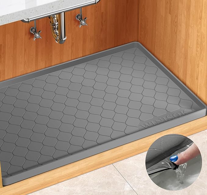 Winisok Silicone Under Sink Mat 31" x 22", kitchen Essentials and Gadgets by Winisok