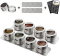 Vetacsion Set of 8 Magnetic Spice Tins by HOMESTORAGE