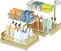 Saydear Under Sink Organizer Storage 2-Tier Premium Metal Pull-Out Kitchen by Saydear