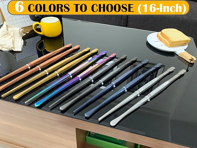 JETKONG 2 Pcs 16-Inch Stainless Steel Fine Tongs Extra Long Chopstick Tongs - Image 5