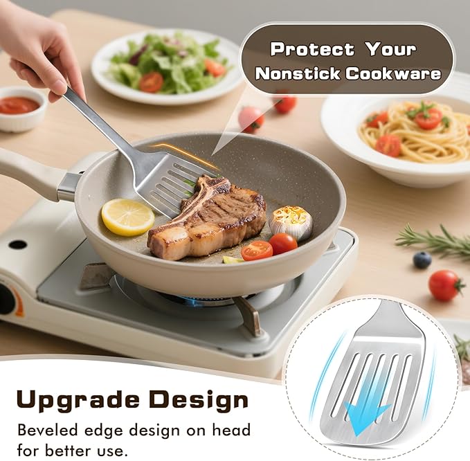 4 Pcs Cooking Utensils Set, Stainless Steel Kitchen Utensils, Heat Resistant - Image 4
