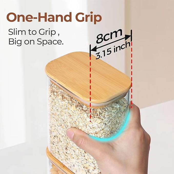 ComSaf 0.7 Qt Rectangle Glass Storage Containers - Image 4