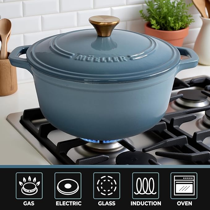 Cast Iron Pot Dutch Oven, Heavy-Duty, Oven-Safe up to 500° F & Across All - Image 4