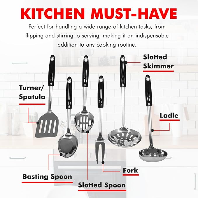 Chef Craft Heavy Duty Turner/Spatula, 13.5 Inch, Stainless Steel - Image 6