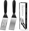 Small Spatula Professional Mini Serving Spatula, 2 Pieces Stainless Steel Metal by RCMo