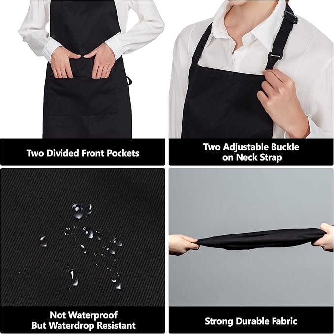 Jubatus 4 Pack 100% Cotton Aprons - Image 5