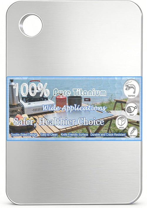 100% Pure Titanium Cutting Board, Double-Sided Titanium Cutting Boards by Unknown