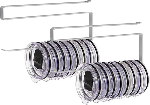 2 Pack Tumbler Lid Organizer, Horizontal Tumbler Lid Storage Hook to Hold Up 20 by JOLENSOY