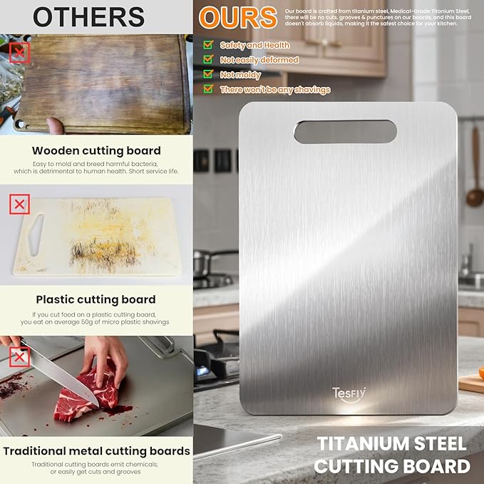 New Titanium Cutting Board -100% Pure Titanium Cutting Boards - Image 2