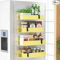 HuggieGems 4 Pack Magnetic Spice Storage Rack Organizer by HuggieGems