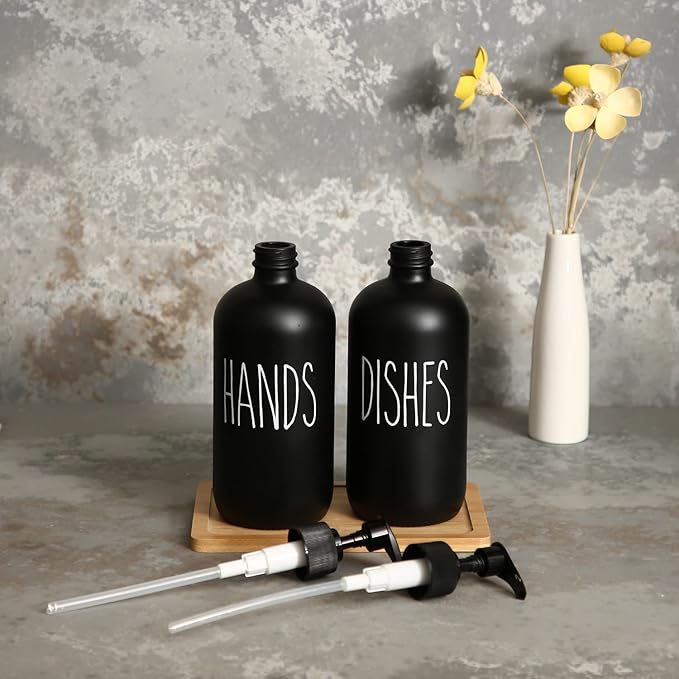 MOMEEMO Soap Dispenser Set 2 Pack, Contains Dish and Hand Soap Dispenser - Image 5