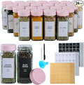 24 Glass Spice Jars with Labels, Spice Jar Set, 4oz Seasoning Containers by Unknown