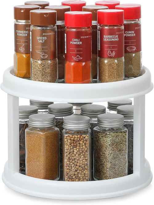 2 Tier 10" Turntable Lazy Susan Spice Organizer by MakeLifeBetterEasier