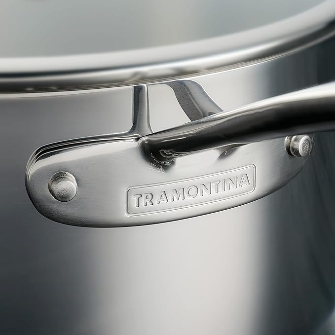 Tramontina Tri-Ply Clad Stainless Steel 12-Piece Cookware Set - Image 7
