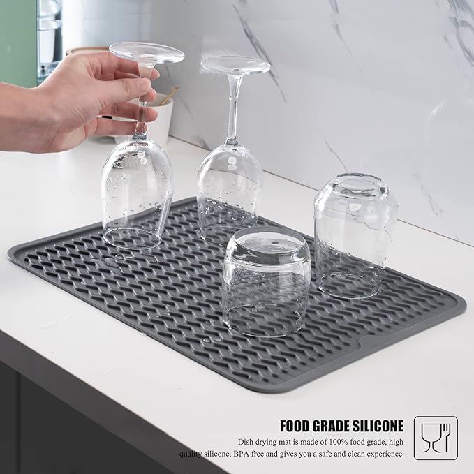 Large 14" x 11" Silicone Dish Drying Mat - Image 5