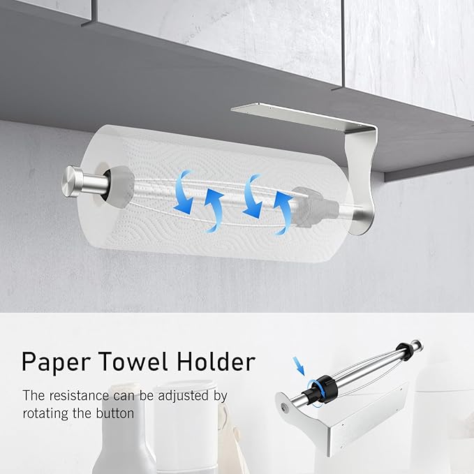 SetSail Paper Towel Holder, 2 Packs Single Hand Operable Paper Towel Holder - Image 6