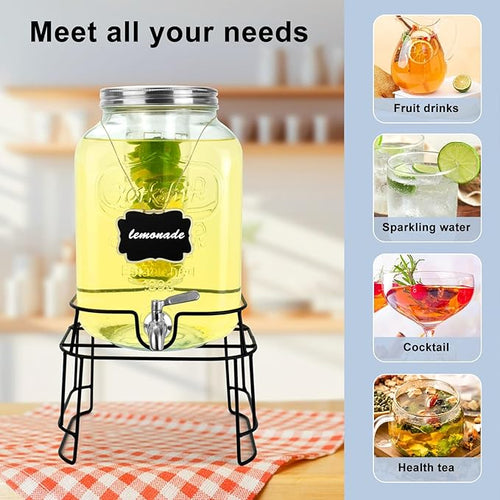 2 Gallon Glass Drink Dispensers - Image 2