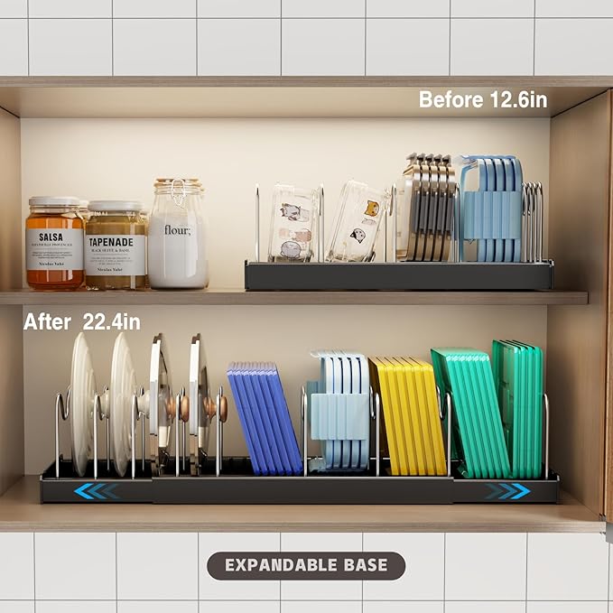Magheo Expandable Food Storage Container Lid Organizers - Image 3