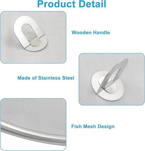 2Pcs 10" & 13" Stainless Steel Splatter Screen Splatter Guard, Ultra Fine Mesh - Image 2
