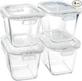 Soup Containers with Lids Glass 32 oz, 4 Cup Borosilicate Glass Food Storage by Susukkie