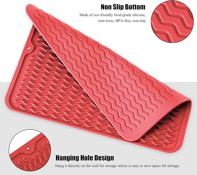 Large 24" x 18" Silicone Dish Drying Mat - Image 4