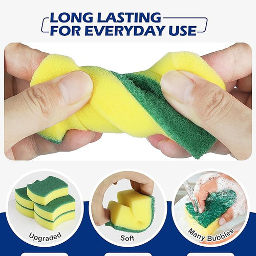 300 Pack Kitchen Cleaning Sponges, Eco Non-Scratch - Image 2