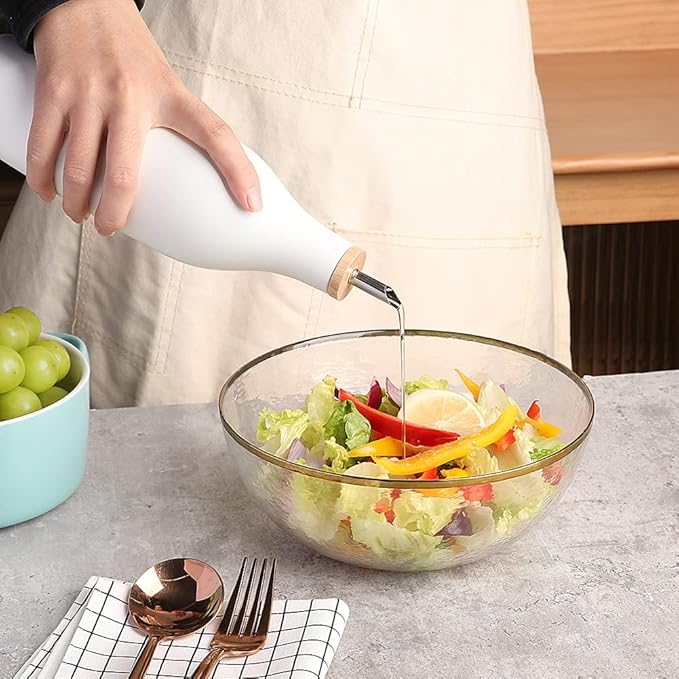 Sweejar Matte Ceramic Olive Oil Dispenser Bottle - Image 3